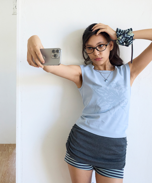 Back Tied Top (BLUE)