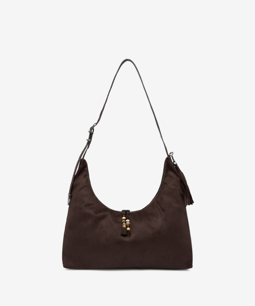Western Big Suede Hobo Shoulder Bags Brown OZBGGA302N