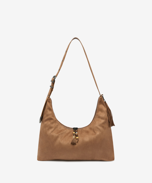 Western Big Suede Hobo Shoulder Bags Camel OZBGGA302C