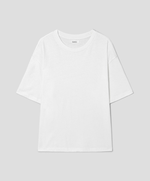 [Unisex] Cotton Crop TShirt White (TA6742U041)