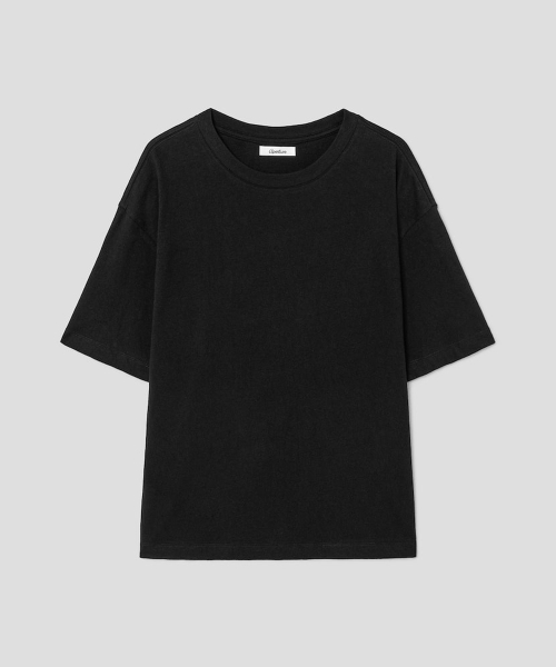 [Unisex] Cotton Crop TShirt Black (TA6742U045)