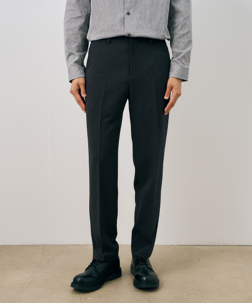 Tapered structured stretch banding pants - 3color