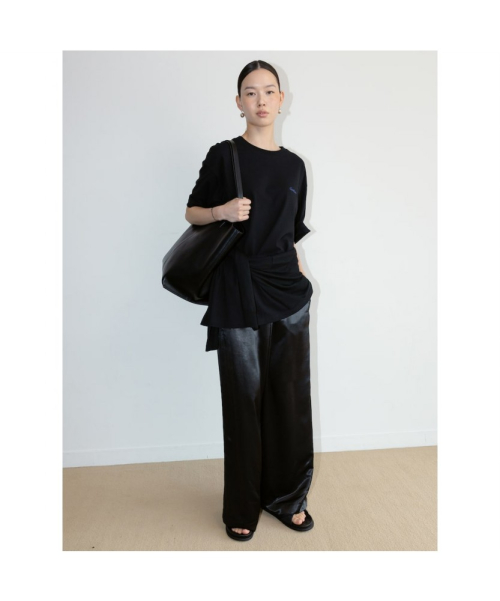 Straight Satin Pants Black (TA6721A025)