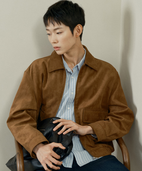 [ON]Suede Out Pocket Oversized Blouson - 2color