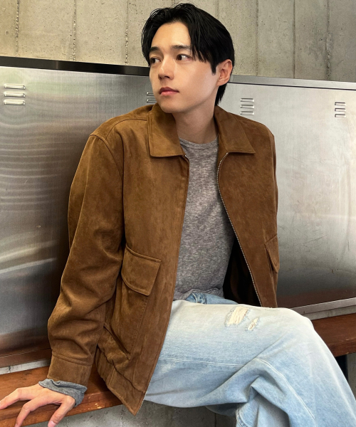 [ON]Suede Out Pocket Oversized Blouson - 2color