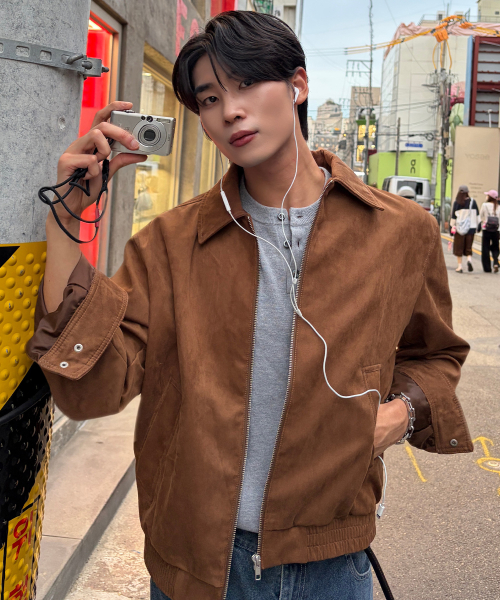 Suede Semi-Overfit Blouson - 2color