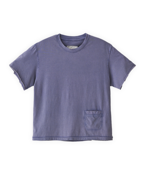 ‘hustle’ Pocket t-shirts in washed purple