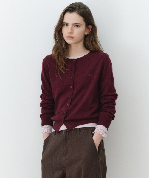 ROUND CARDIGAN BURGUNDY