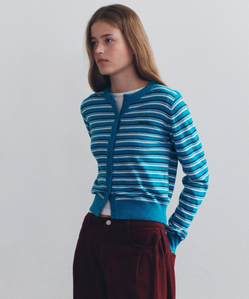 STRIPE CARDIGAN BLUE