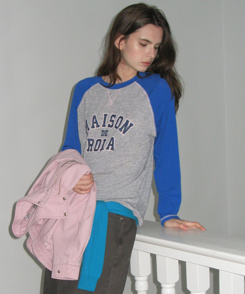 MASION DE ROLA REGLAN LONG SLEEVE M/GY+BL