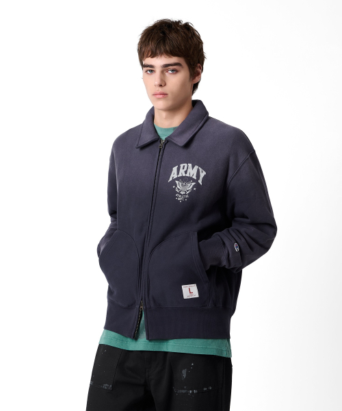 ARMY 스웨트 집업 가디건 Navy