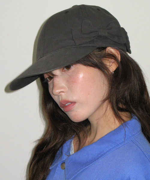 TRIPLE RIBBON WASHED BALL CAP CHARCOAL