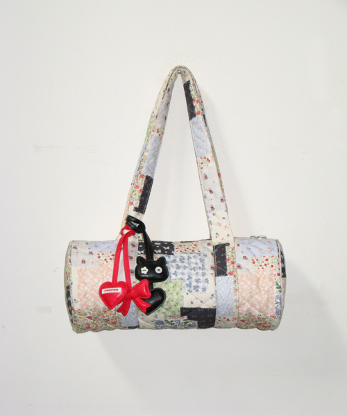 PATCHWORK QUILTED BARREL BAG