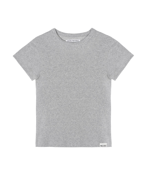 ESSENTIAL HALF SLEEVE TOP_GRAY