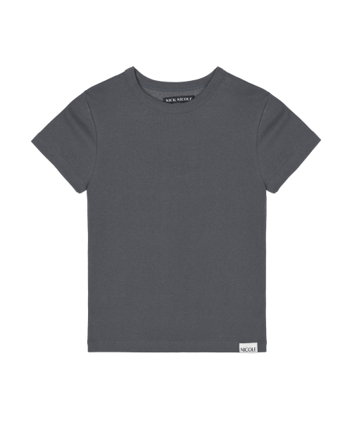 ESSENTIAL HALF SLEEVE TOP_CHARCOAL