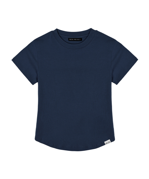 CURVED SLIM TOP_NAVY
