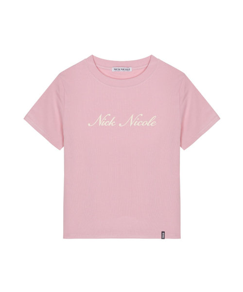 NICOLE LOGO GRAPHIC HALF TOP_PINK