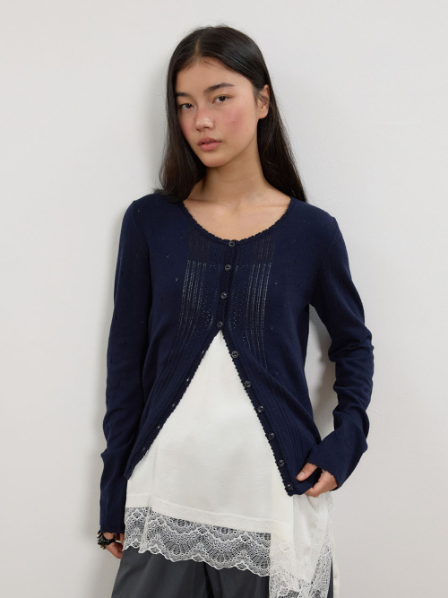 Pointelle Knit Cardigan MU2678CD803M