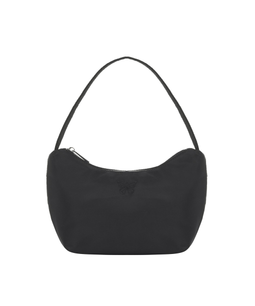 NICOLE NYLON MINI HOBO BAG_BLACK