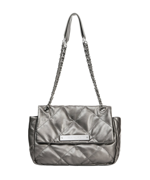 CRYSTAL CLASSIC CHAIN BAG_DARK SILVER