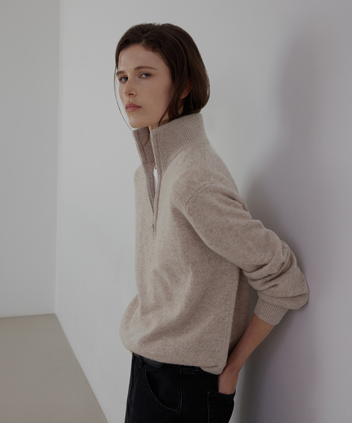 Quarter-Zip Half Mock-Neck Pullover