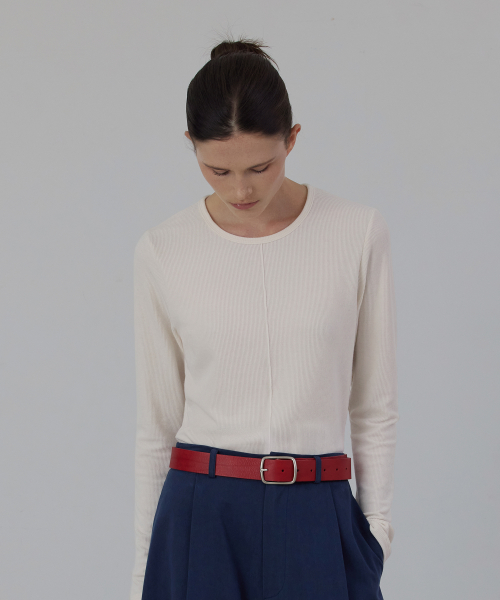 Silket Fine-Ribbed Center-Seam Top
