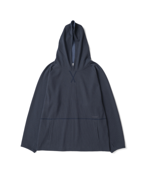 TCM stitch cross hooded long sleeve (navy)