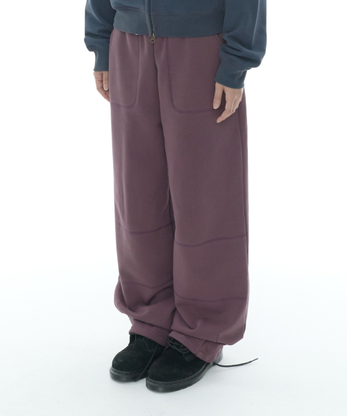 TCM stitch sweat pants (dusty purple)