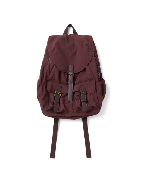TCM nylon flap strap backpack (burgundy)