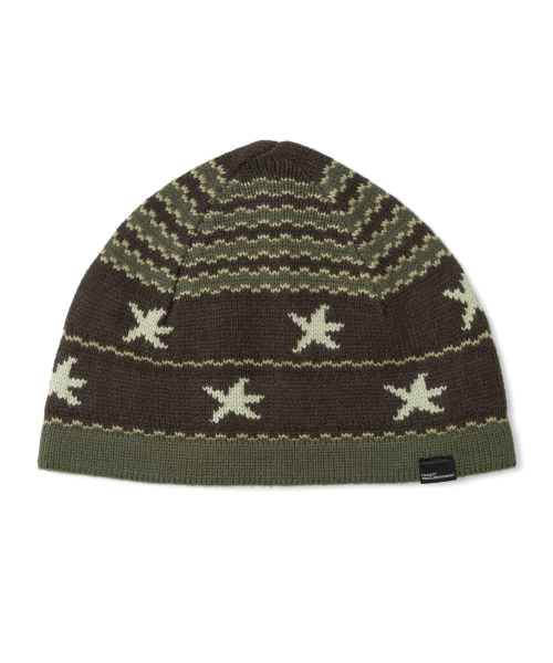 TCM starfish stripe beanie (khaki brown)