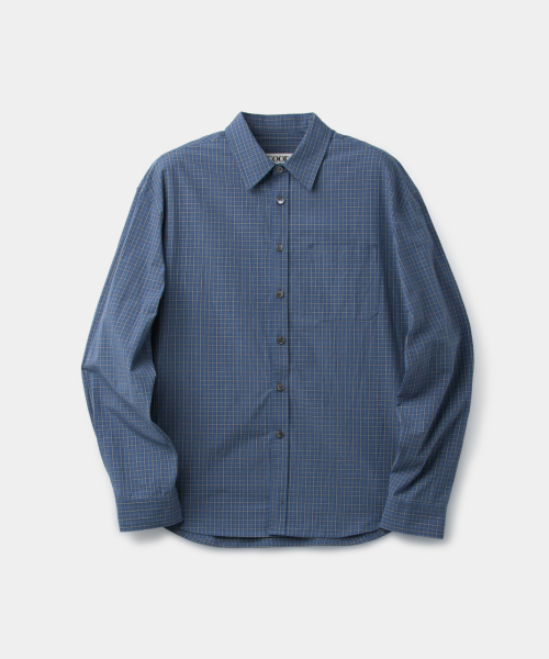 Windowpane Check Shirts (Blue)