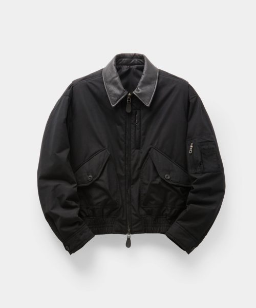 Leather Collar MK-3 Flight Jumper (Black)