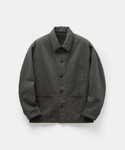 Dyed Moleskin Chore Jacket (Washed Charcoal)