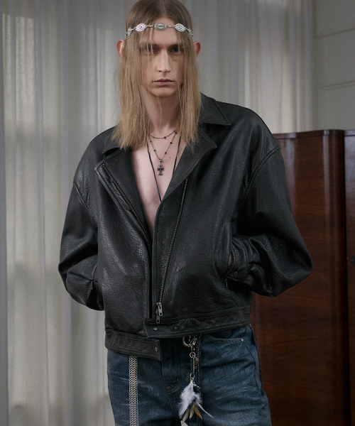 Lenz Lambskin Rider Jacket Black