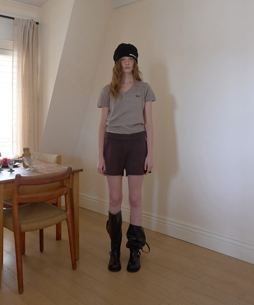 Elo wool knit shorts - Brown