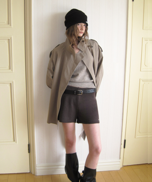 Elo wool knit shorts - Brown