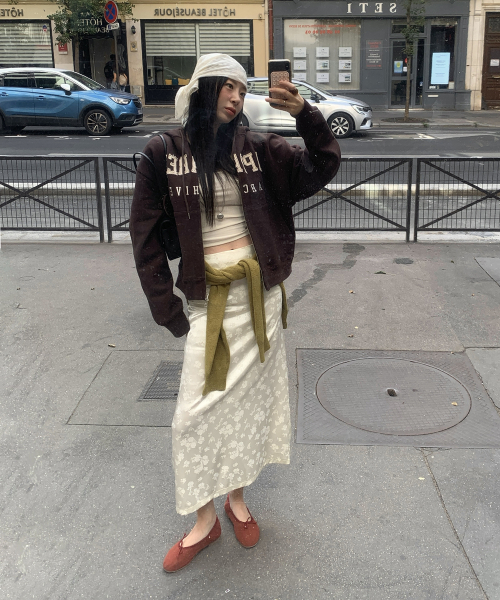 Heim floral long skirt - Butter