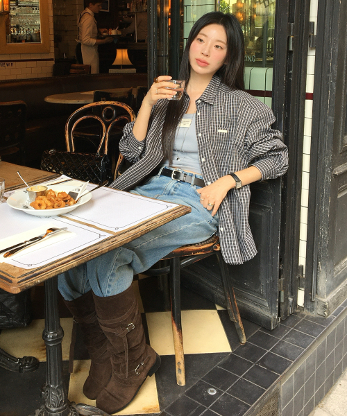 Getti check shirt - Black