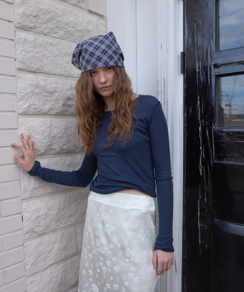 Fina tencel layered tee - Navy