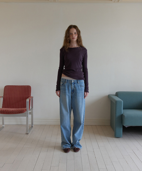 Fina tencel layered tee - Purple