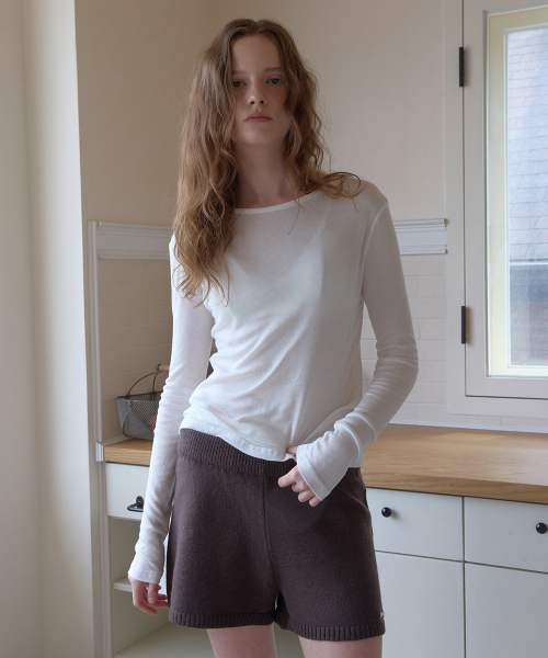 Fina tencel layered tee - Ivory