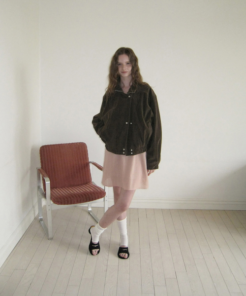 Sand suede blouson - Brown