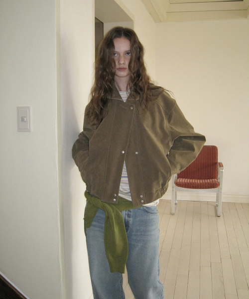 Sand suede blouson - Beige