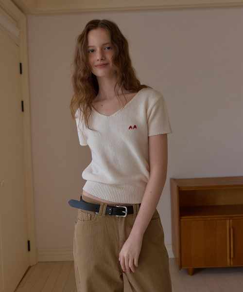 Rony half v knit - Ivory