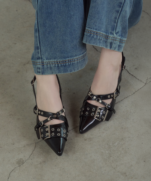Rebric Buckle Slingback 412632001 (7.5cm)