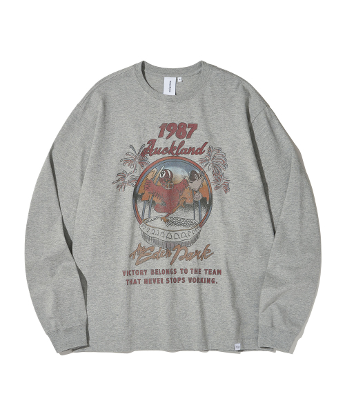 1987 Auckland Long Sleeve T-Shirt_Melange Gray