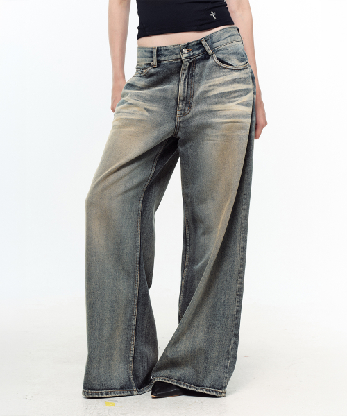 DEVON WIDE JEAN (ASH BLUE)