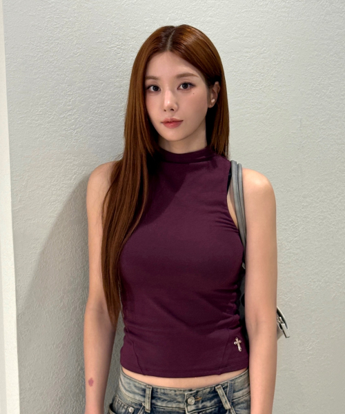 MOCK NECK SLEEVELESS (4 COLORS)