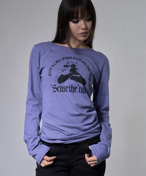LOST SIGNAL LONG SLEEVE (LIGHT PURPLE) F26ZB528