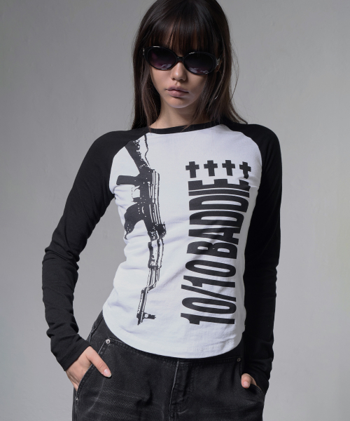 BADDIE SNIPER LONG SLEEVE (BLACK) F26ZB532